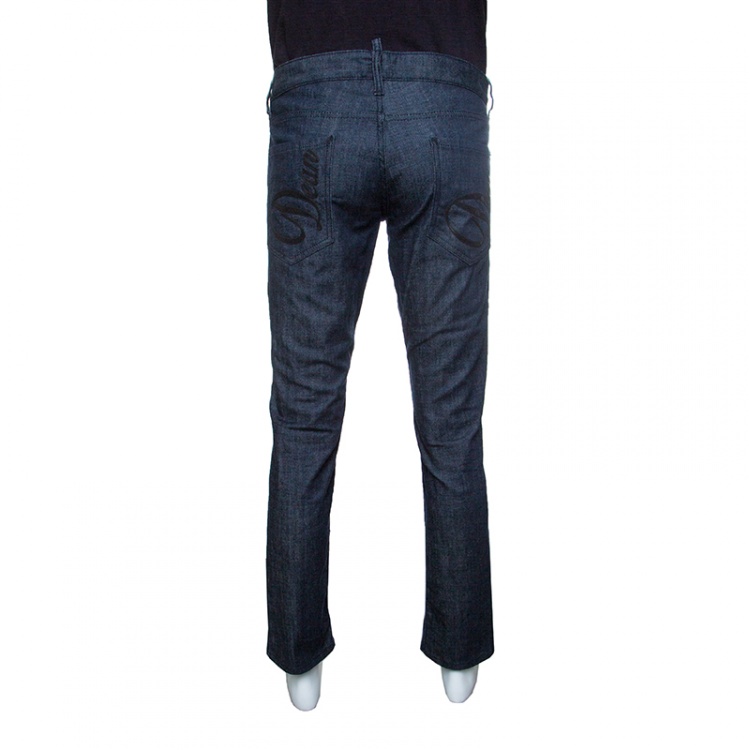 Pre Owned Dsquared2 Indigo Dark Wash Denim Dean Dan Straight Jeans XL