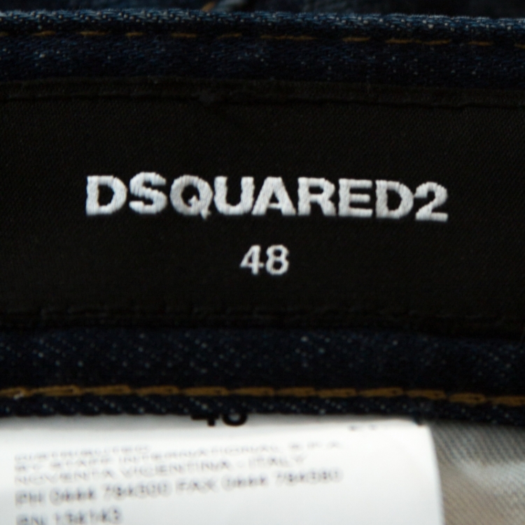 Pre Owned Dsquared2 Indigo Distressed Blu Cadet Wash Denim Cool Guy Jeans M