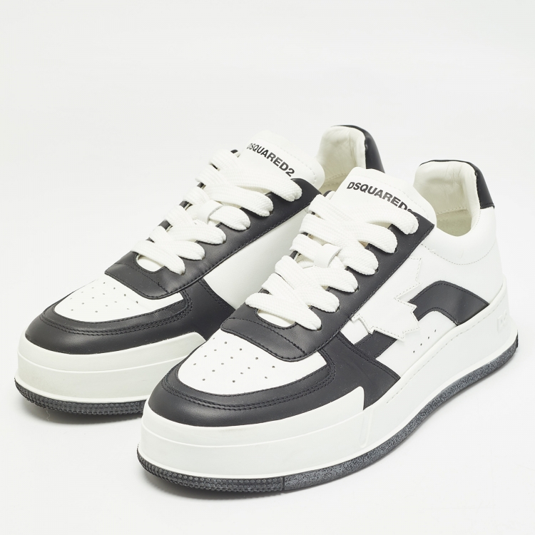 Dsquared2 White Leather Lace Up Sneakers Size 41 Dsquared2 | TLC