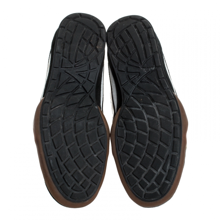 Pre Owned Dsquared2 Multicolor Leather, Mesh And Suede Kick It Logo 551 Sneakers Size 44