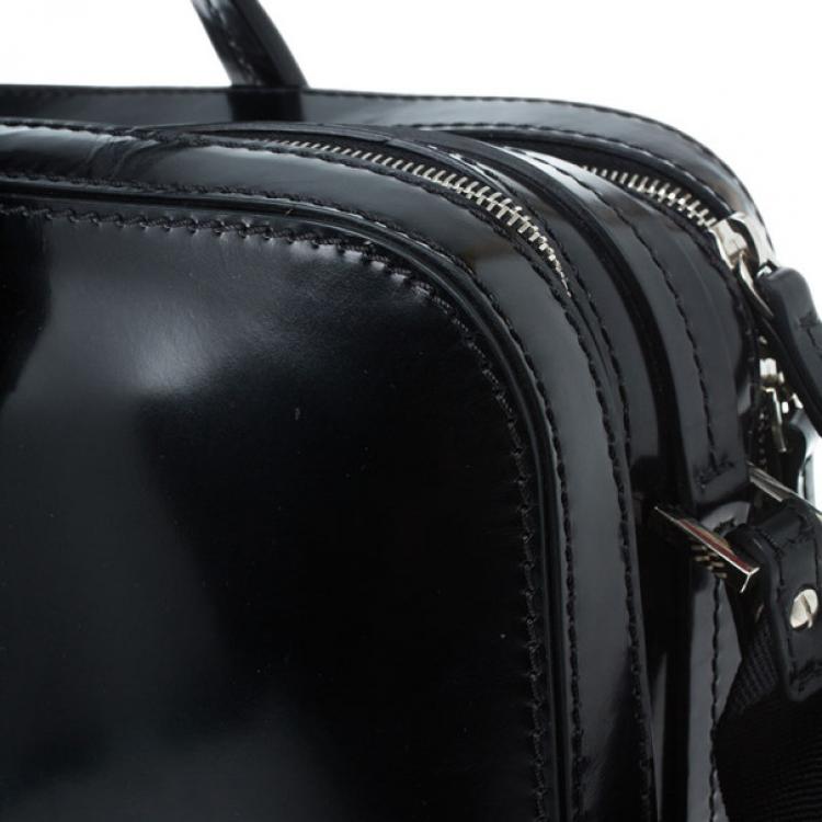 Pre Owned Dsquared2 Black Leather Men Travel Bag