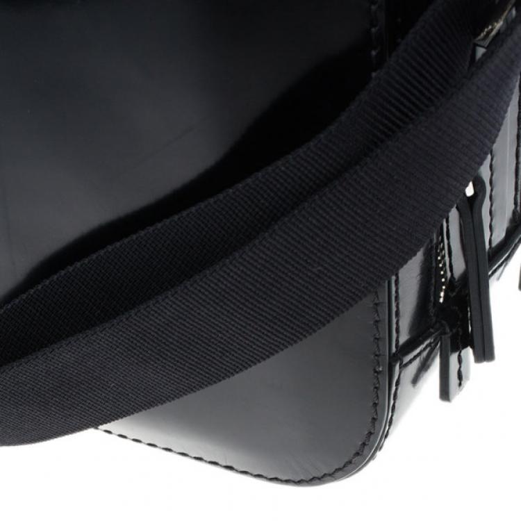 Pre Owned Dsquared2 Black Leather Men Travel Bag