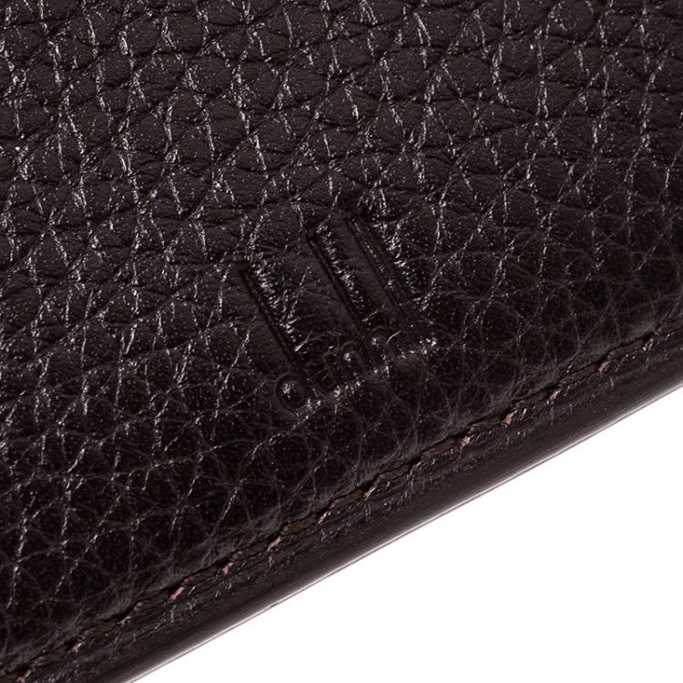 Pre Owned Alfred Dunhill dark Brown Leather Bifold Wallet