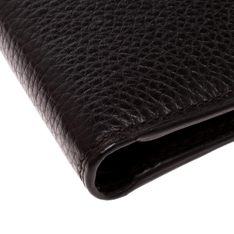 Pre Owned Alfred Dunhill dark Brown Leather Bifold Wallet