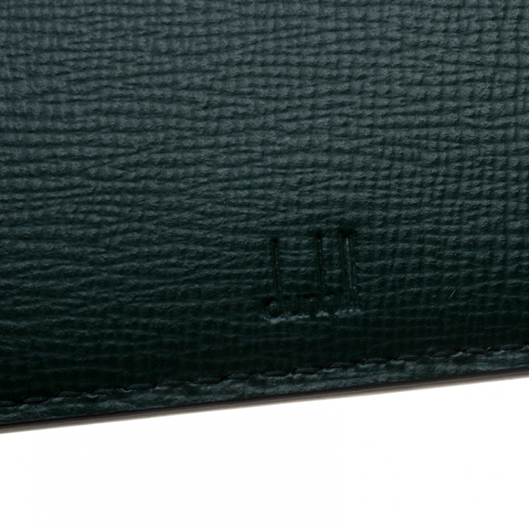 Pre Owned Dunhill Dark Blue Leather Bourdon Bifold Wallet