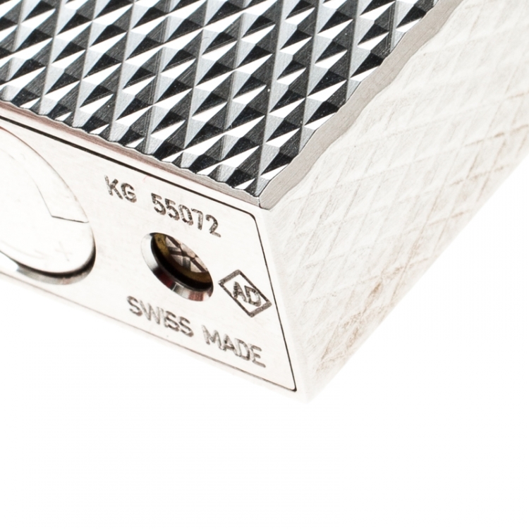 Pre Owned Dunhill Textured Silver Tone Lighter