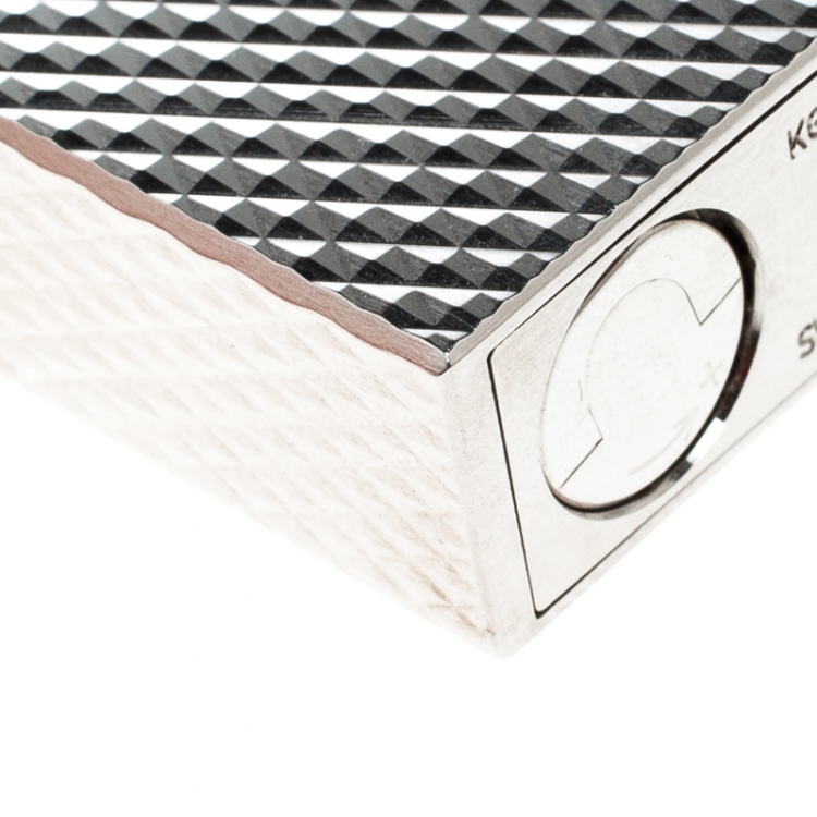 Pre Owned Dunhill Textured Silver Tone Lighter