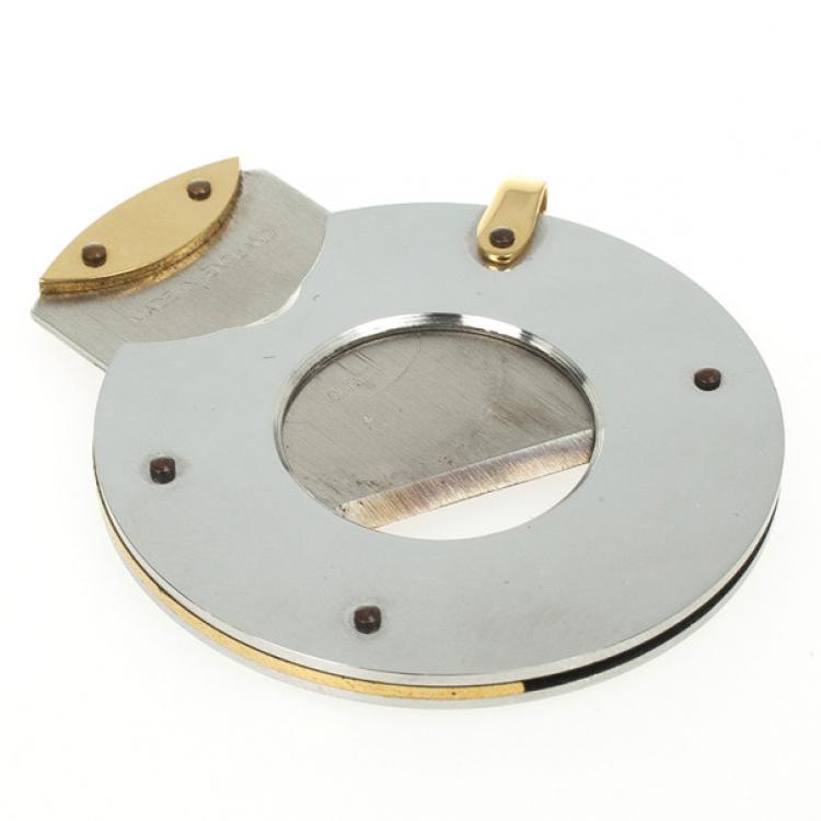 Pre Owned Dunhill Gold Plated Stainless Steel Guillotine Cigar Cutter 