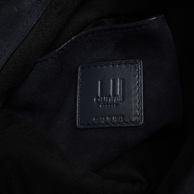 Pre Owned Dunhill Midnight Blue Suede Chiltern Drawstring Backpack