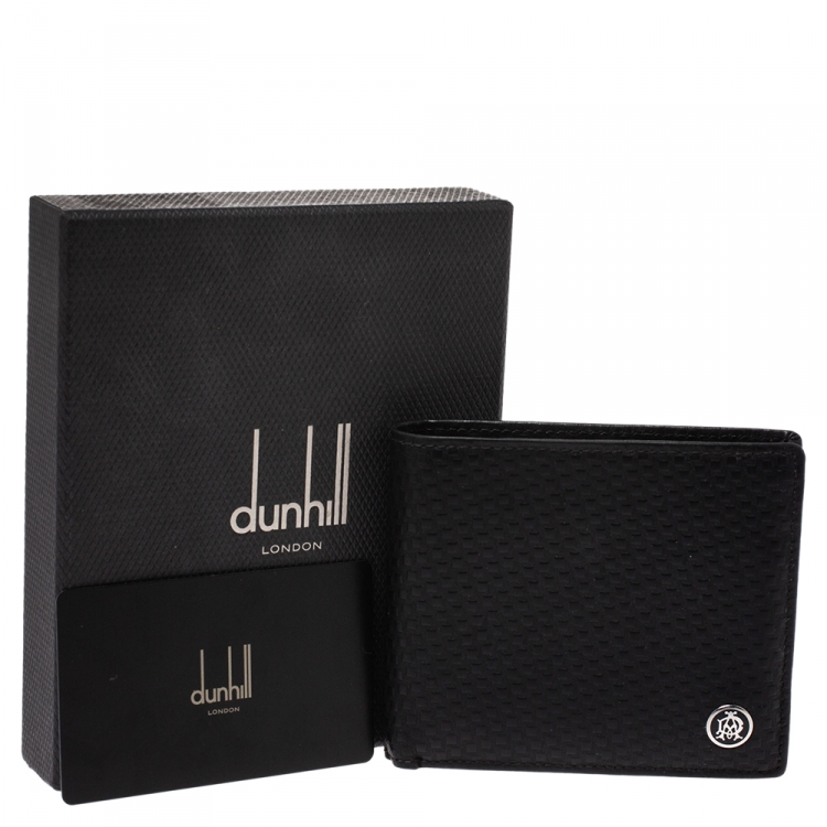 Pre Owned Dunhill Black Chassis Leather Bifold Wallet