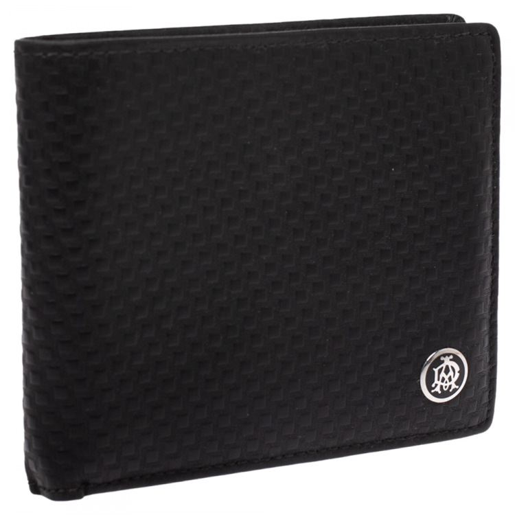 Pre Owned Dunhill Black Chassis Leather Bifold Wallet
