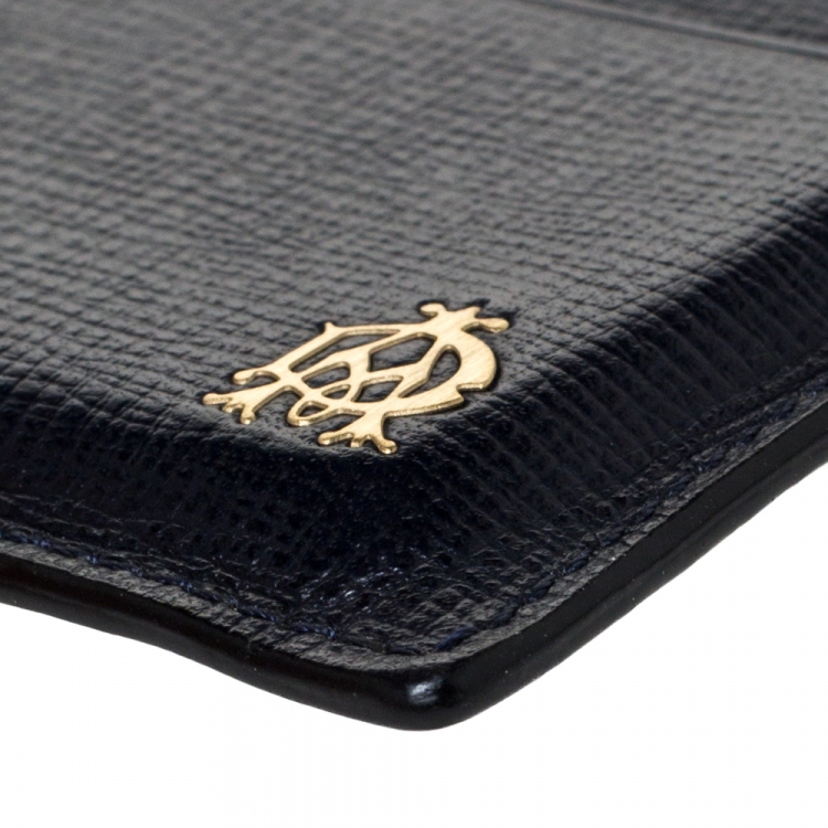 Pre Owned Dunhill Blue Leather Card Holder