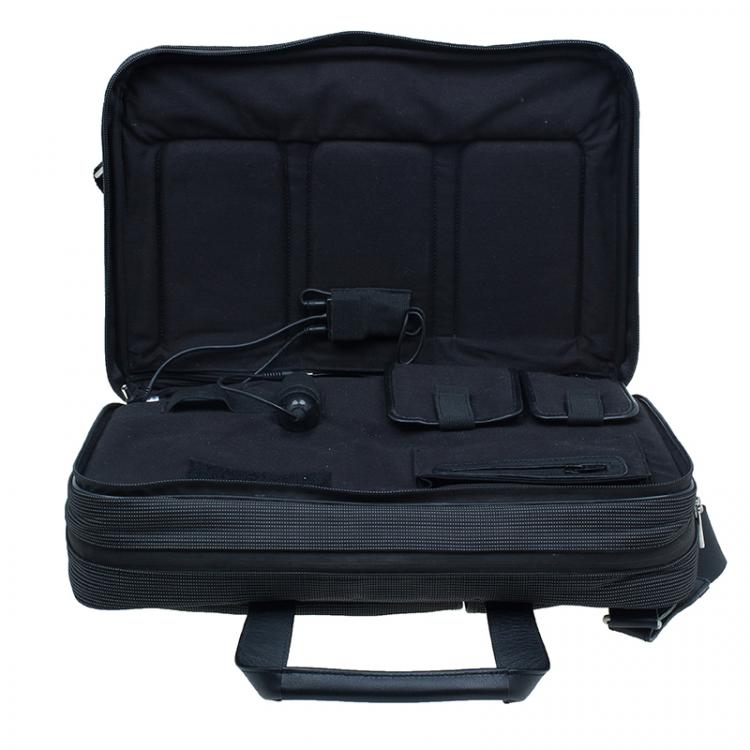 Pre Owned Dunhill Black Nylon Avorities Solar Panel Messenger Bag
