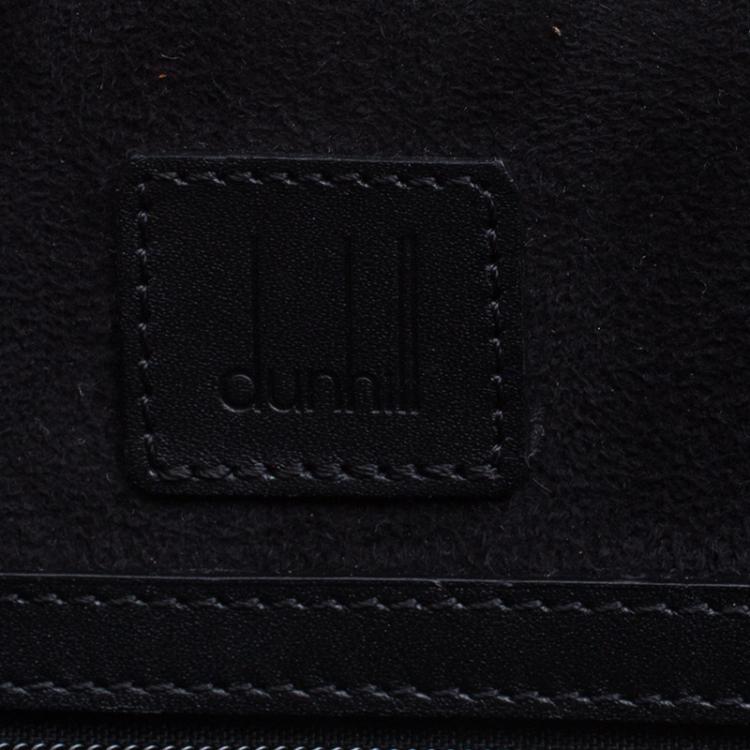 Pre Owned Dunhill Black Textured Leather Bourdon Briefcase