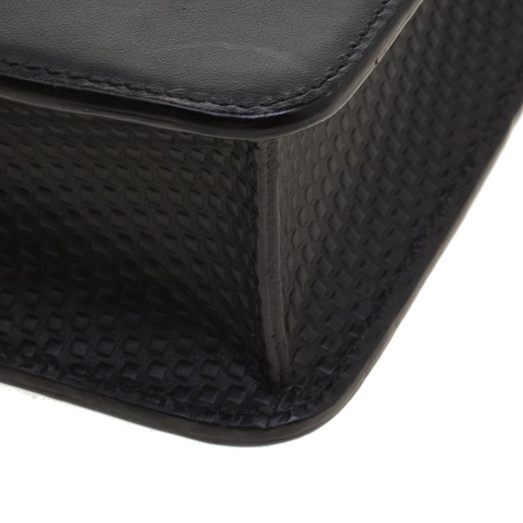 Pre Owned Dunhill Black Textured Leather Bourdon Briefcase