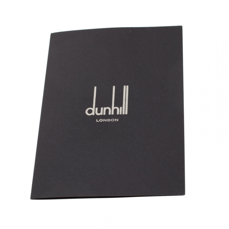 Pre Owned Dunhill Navy Blue/Grey Leather Cadogan Single Document Briefcase