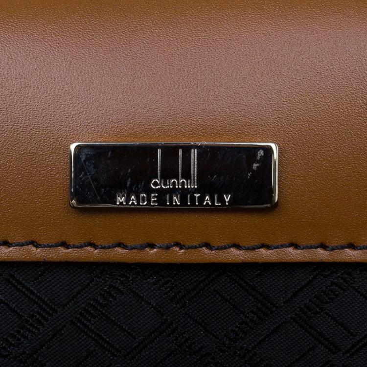 Pre Owned Dunhill Black Leather Confidential Briefcase