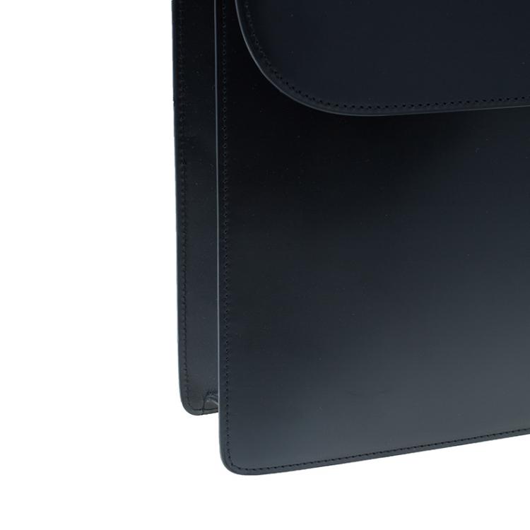 Pre Owned Dunhill Black Leather Confidential Briefcase