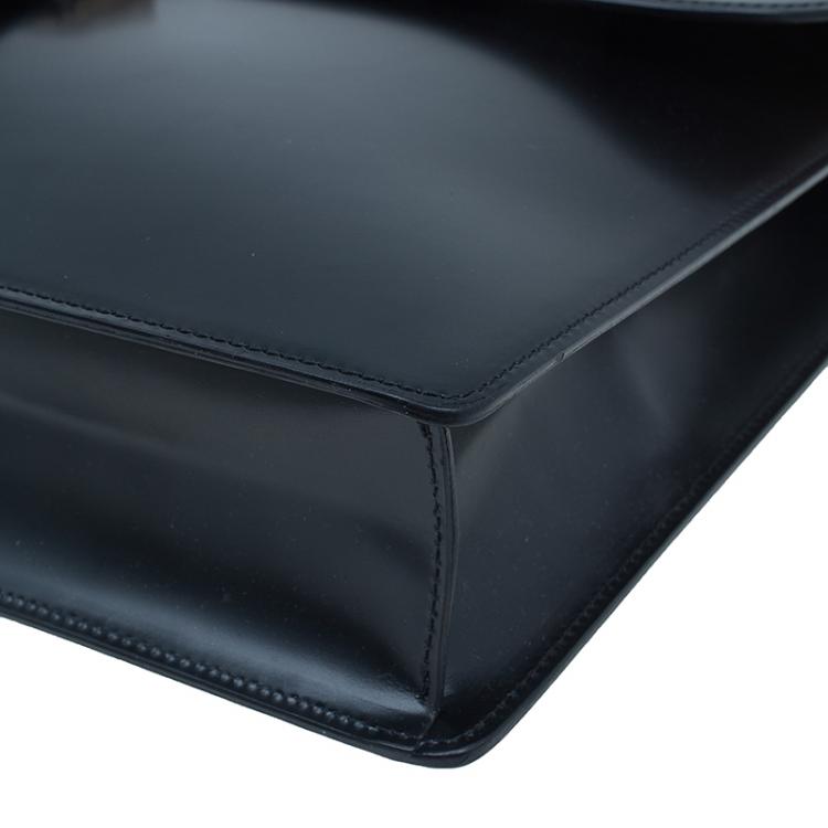 Pre Owned Dunhill Black Leather Confidential Briefcase