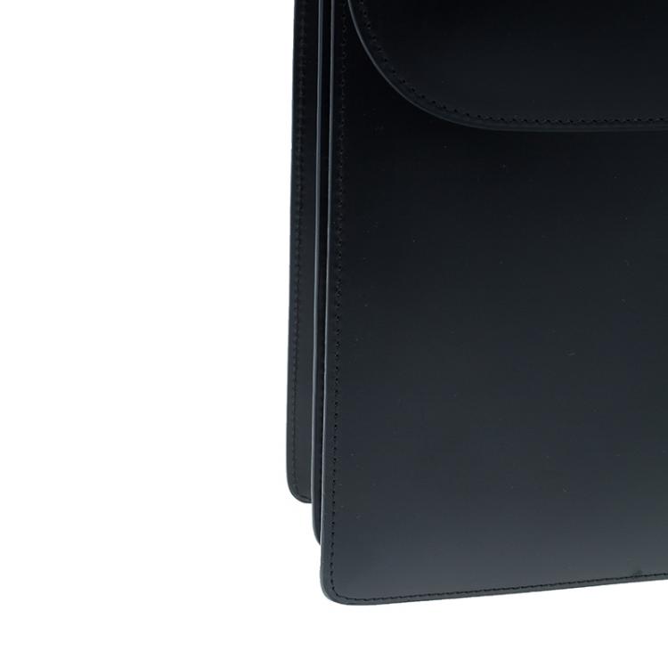 Pre Owned Dunhill Black Leather Confidential Briefcase