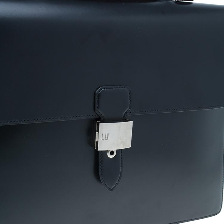 Pre Owned Dunhill Black Leather Confidential Briefcase