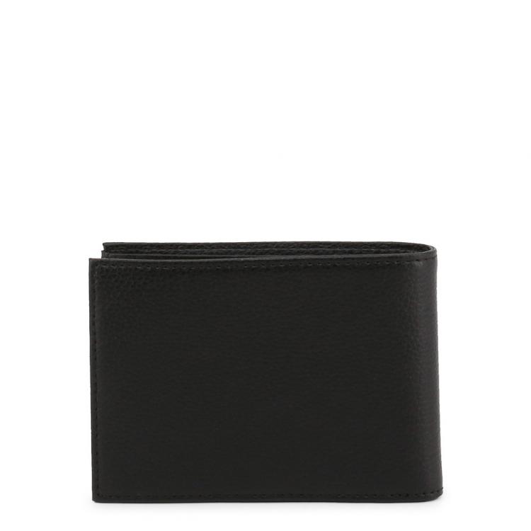 Pre Owned Emporio Armani Black Leather Bifold Wallet