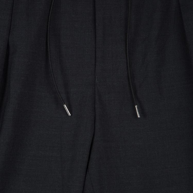 Pre Owned Emporio Armani SS'16 Grey Draw String Detail Straight Fit Pants XXL