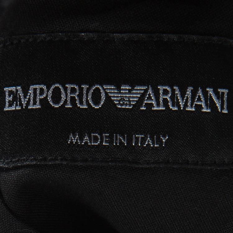 Pre Owned Emporio Armani SS'16 Grey Draw String Detail Straight Fit Pants XXL