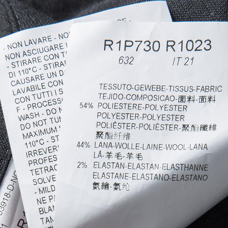 Pre Owned Emporio Armani SS'16 Grey Draw String Detail Straight Fit Pants XXL