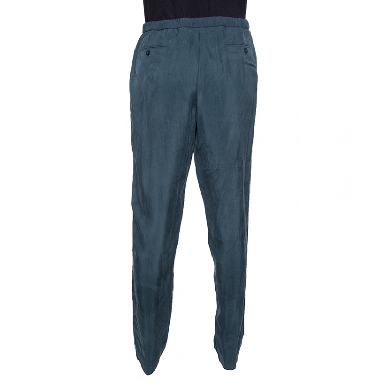 مملوكة مسبقًا Emporio Armani Grey Elasticized Waist Drawstring Detail Pants 3XL