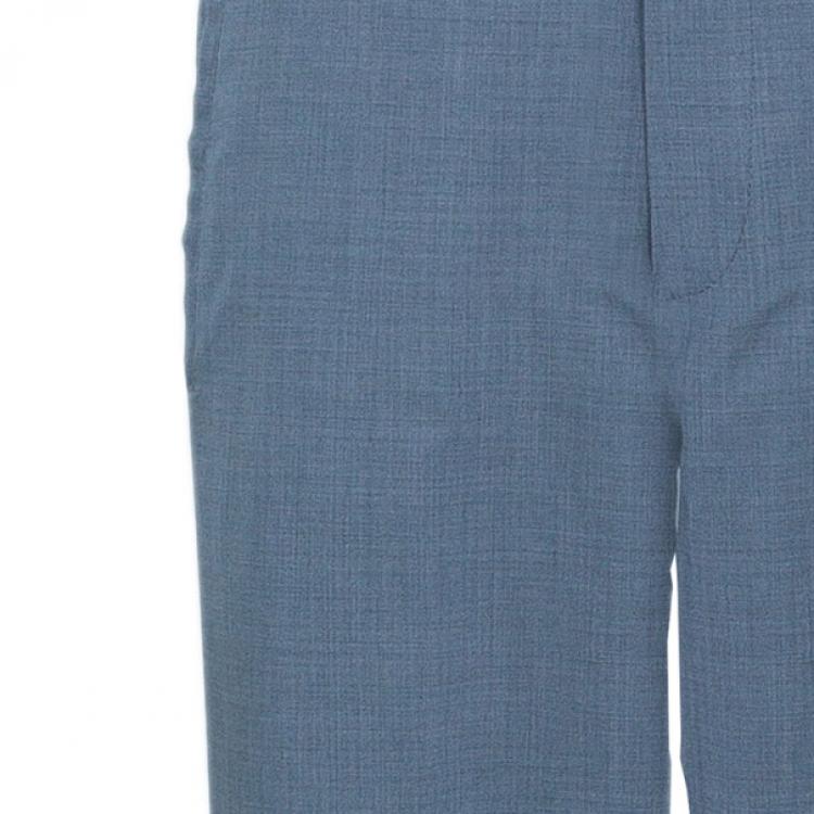 Pre Owned Emporio Armani Grey Formal Men's Trousers M