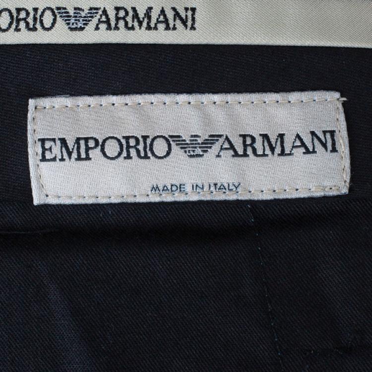 Pre Owned Emporio Armani Grey Formal Men's Trousers M