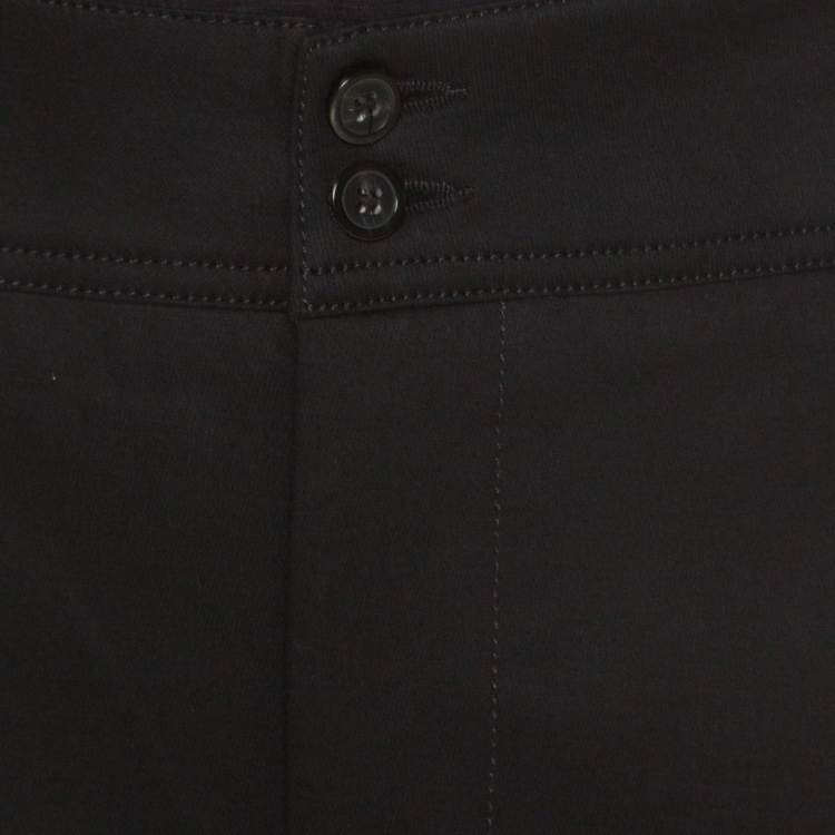 مملوكة مسبقًا Emporio Armani Black Cotton High Waist Tailored Trousers 2XL