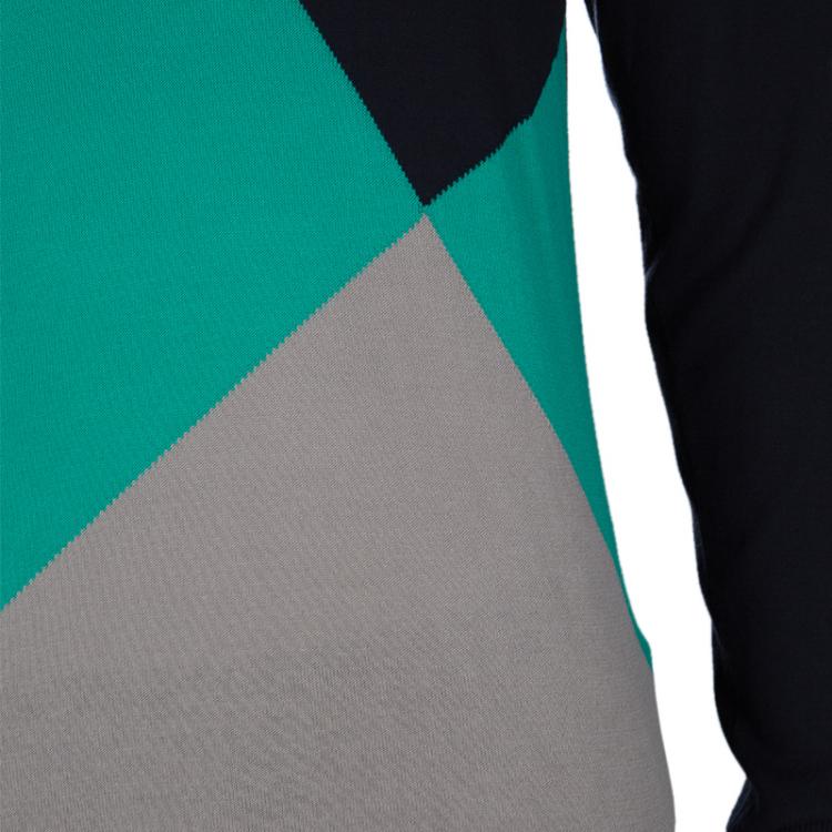 Pre Owned Emporio Armani Color Block  V-Neck Sweater M
