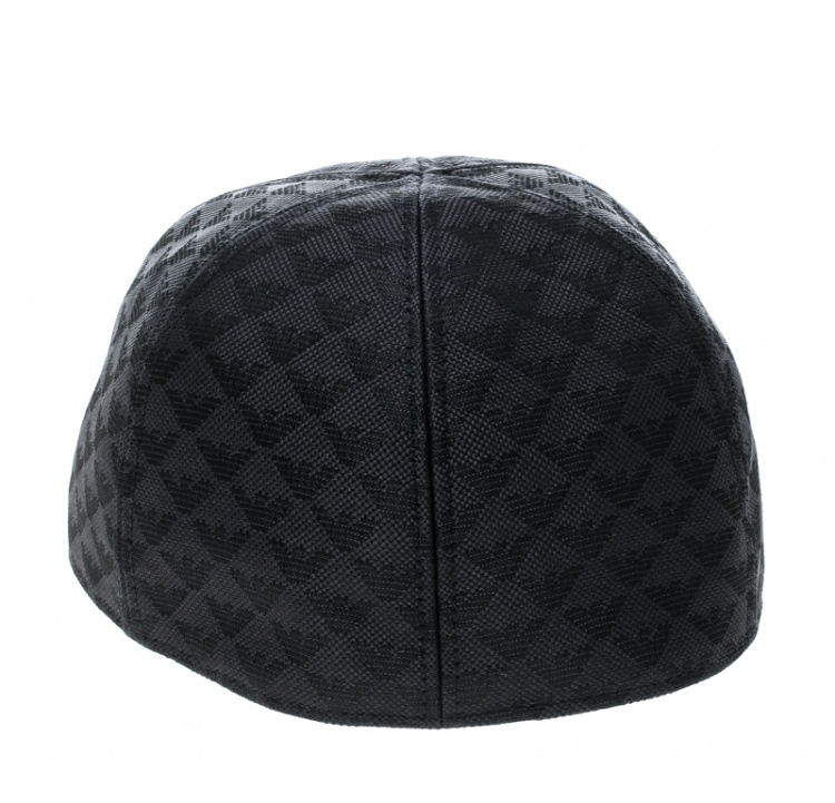 Pre Owned Emporio Armani Navy Blue Logo Detail Baseball Cap S
