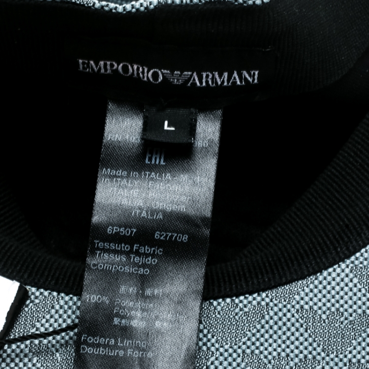 Pre Owned Emporio Armani Slate Grey Monogram Logo Embroidered Baseball Cap L