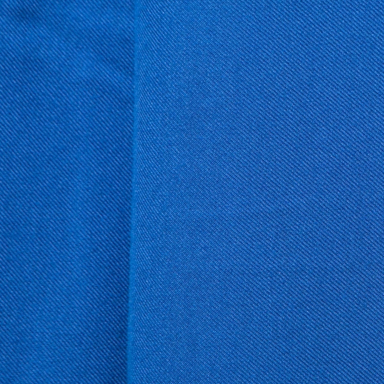 Pre Owned Emporio Armani Blue Fringed Stole