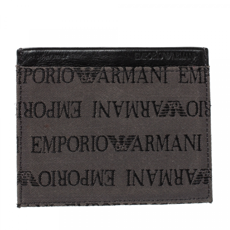 mens armani card holder