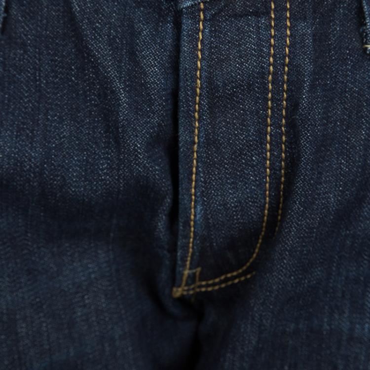 مملوكة مسبقًا Emporio Armani Jude Indigo Dark Wash Denim Straight Fit Jeans S
