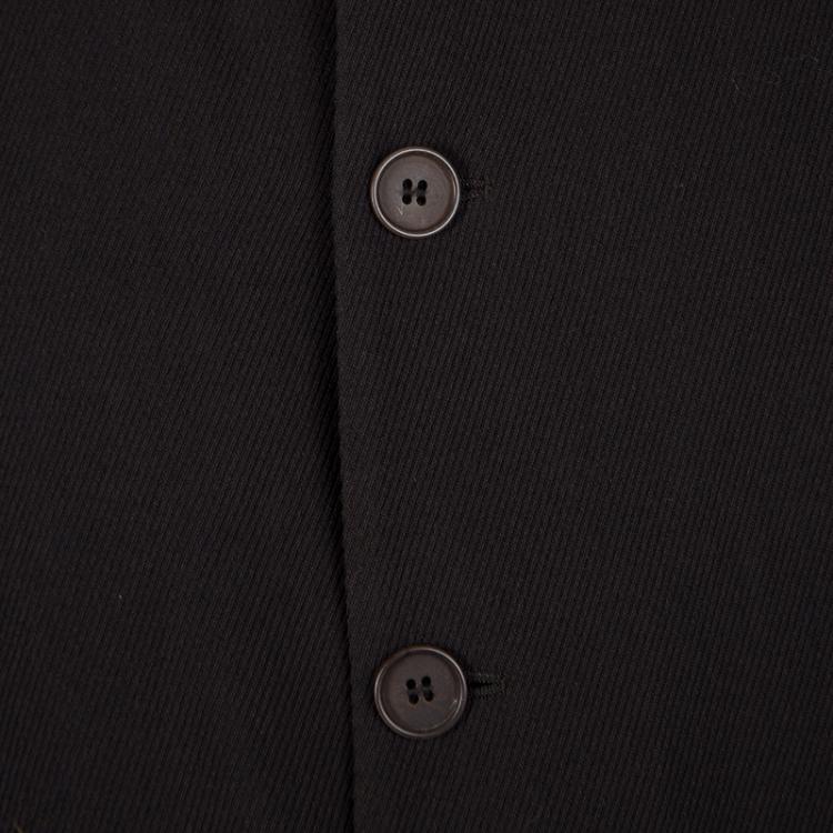 Pre Owned Emporio Armani Brown Textured Knit Regular Fit Suit XXXL