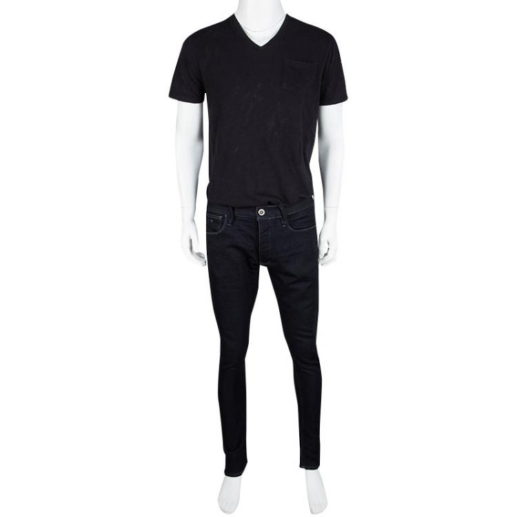 Pre Owned Emporio Armani Indigo Dark Wash Denim Skinny Fit Jeans L