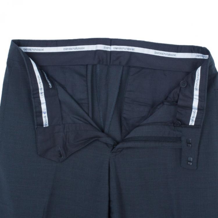 Pre Owned Emporio Armani Charcoal Formal Men's Trousers M