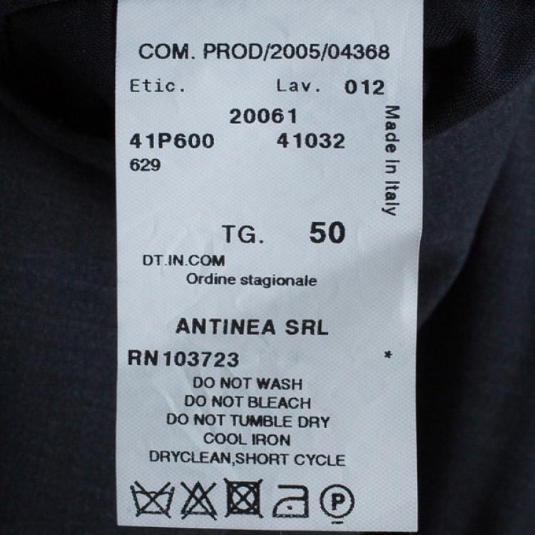 Pre Owned Emporio Armani Charcoal Formal Men's Trousers M