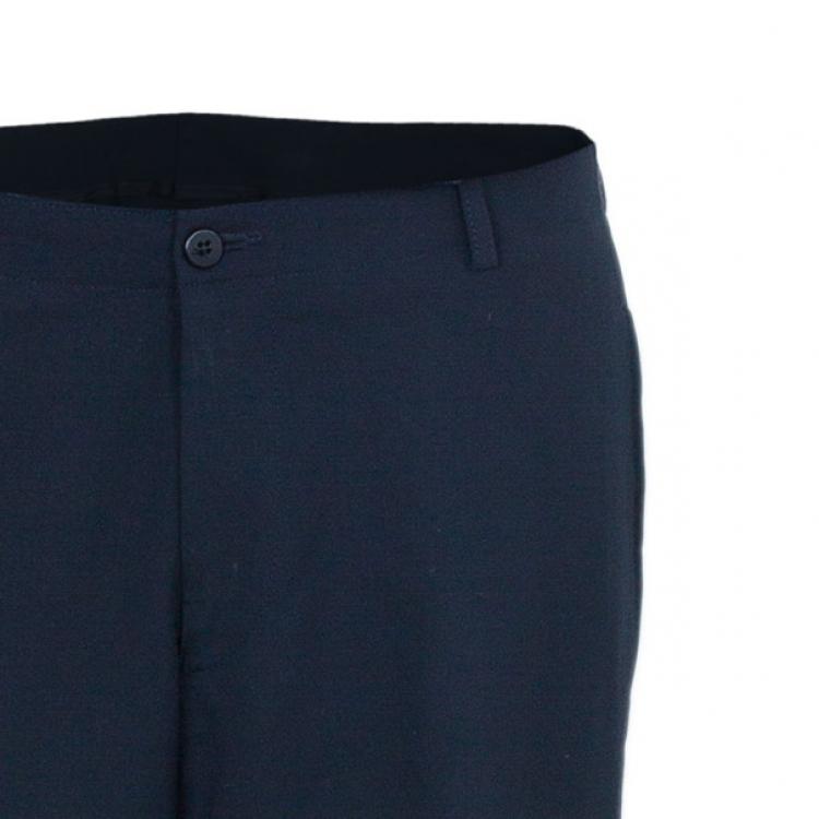 Pre Owned Emporio Armani Black Formal Men's Trousers M