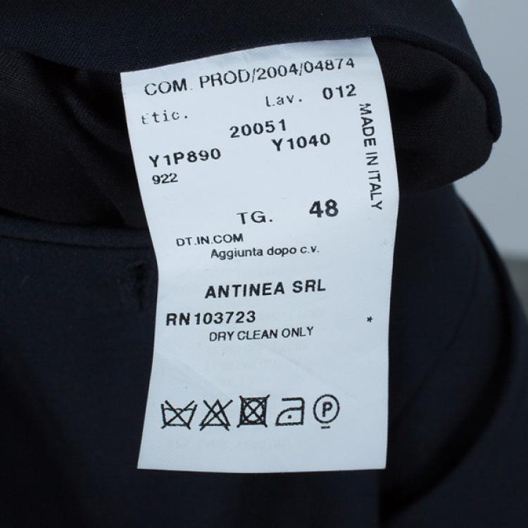 Pre Owned Emporio Armani Black Formal Men's Trousers M