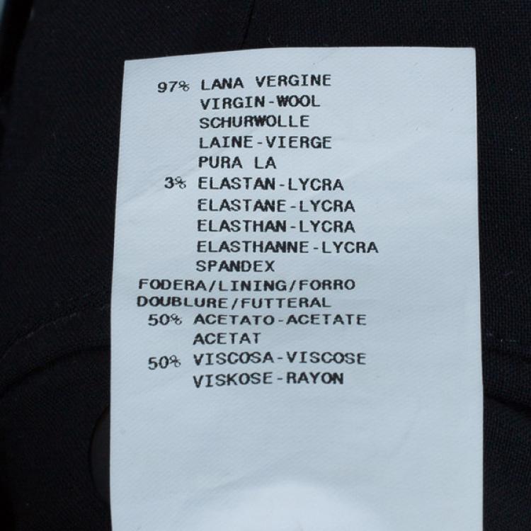 Pre Owned Emporio Armani Black Formal Men's Trousers M