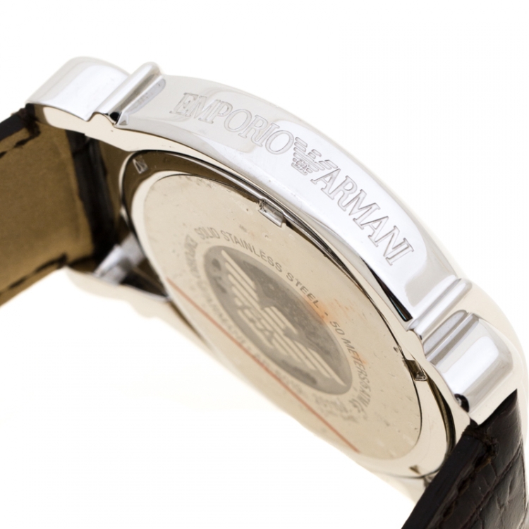 Pre Owned Emporio Armani Bronze Stainless Steel Sportivo Men's Wristwatch 41 mm
