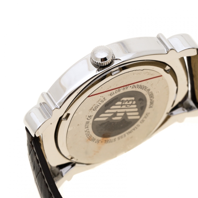 Pre Owned Emporio Armani Bronze Stainless Steel Sportivo Men's Wristwatch 41 mm
