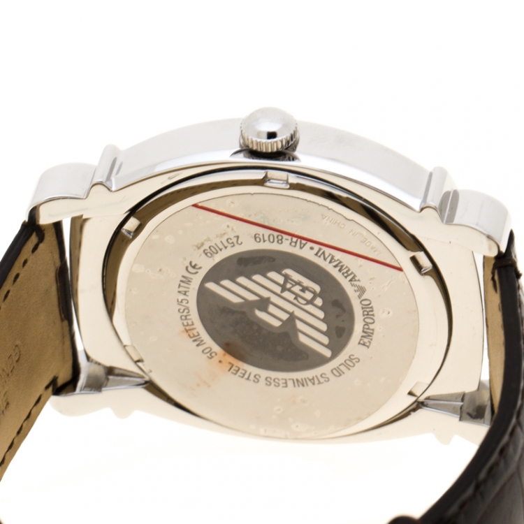 Pre Owned Emporio Armani Bronze Stainless Steel Sportivo Men's Wristwatch 41 mm