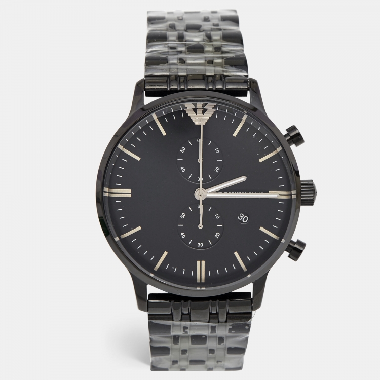 Emporio Armani Black PVD Coated Stainless Steel Classic AR1934 Men's ...